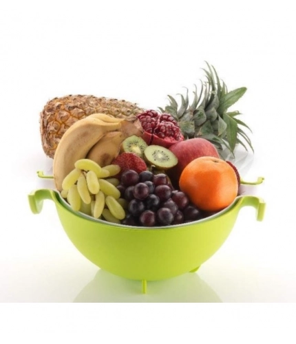 Pack Of 3_Multifunctional Vegetable And Fruit Draining Basket – (Color: Assorted)