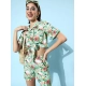Women's Polyester Floral Short Sleeve Co-Ord Set (Multicolor) Women's Polyester Floral Short Sleeve Co-Ord Set (Multicolor)