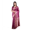 Women's Banarasi Silk Printed Saree With Unstitched Blouse 5.5Mtr (Wine) Women's Banarasi Silk Printed Saree With Unstitched Blouse 5.5Mtr (Wine)