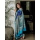 Women's Litchi silk Printed Saree With Unstitched Blouse (Navy Blue) Women's Litchi silk Printed Saree With Unstitched Blouse (Navy Blue)
