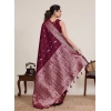 Women's Jacquard Woven Saree With Unstitched Blouse 5.5Mtr (Maroon) Women's Jacquard Woven Saree With Unstitched Blouse 5.5Mtr (Maroon)