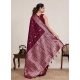 Women's Jacquard Woven Saree With Unstitched Blouse 5.5Mtr (Maroon)