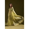 Women's Blended_Cotton Floral Saree With Unstitched Blouse 5.5Mtr (Light_Green) Women's Blended_Cotton Floral Saree With Unstitched Blouse 5.5Mtr (Light_Green)