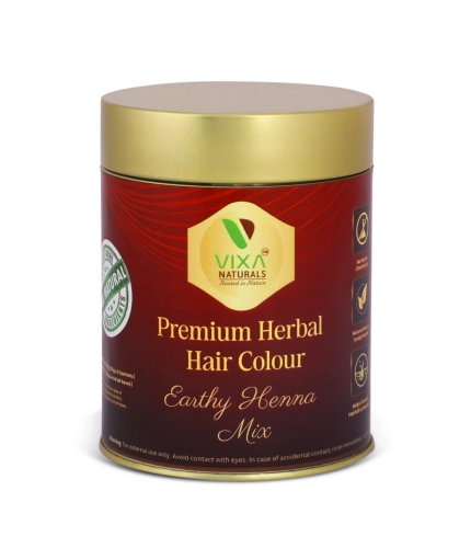Women's Vixa Naturals Dark Brown Mix Hair Color | Henna Powder for Hair | Natural Black Herbal Hair Dye | Organic Mehndi with Indigo, Tulsi, Baheda &amp; Thankuni | 25g x 8