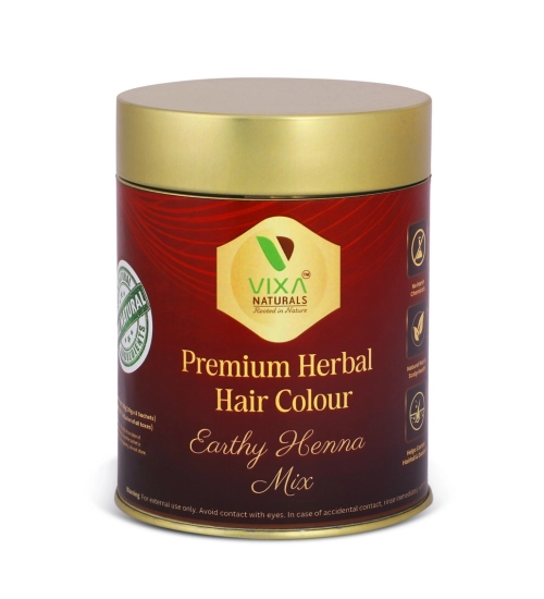 Women's Vixa Naturals Dark Brown Mix Hair Color | Henna Powder for Hair | Natural Black Herbal Hair Dye | Organic Mehndi with Indigo, Tulsi, Baheda &amp; Thankuni | 25g x 8