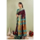Women's Silk Blended Jaquard Woven Saree With Unstitched Blouse 5.5Mtr (Purple)