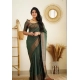 Women's Litchi silk Printed Saree With Unstitched Blouse (Green) Women's Litchi silk Printed Saree With Unstitched Blouse (Green)