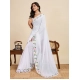 Women's Georgette Printed Saree With Unstitched Blouse 5.5Mtr (White) Women's Georgette Printed Saree With Unstitched Blouse 5.5Mtr (White)