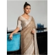Women's Linen Printed Saree With Unstitched Blouse 5.5Mtr (Beige) Women's Linen Printed Saree With Unstitched Blouse 5.5Mtr (Beige)