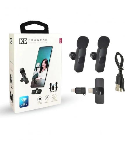 Plastic K9 Microphone, Digital Mini Portable Recording Clip Mic with Receiver