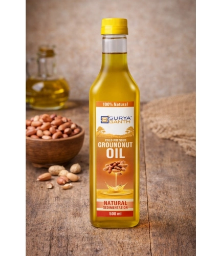 Surya Ganth Cold Pressed Groundnut Oil (Natural Sedimentation)