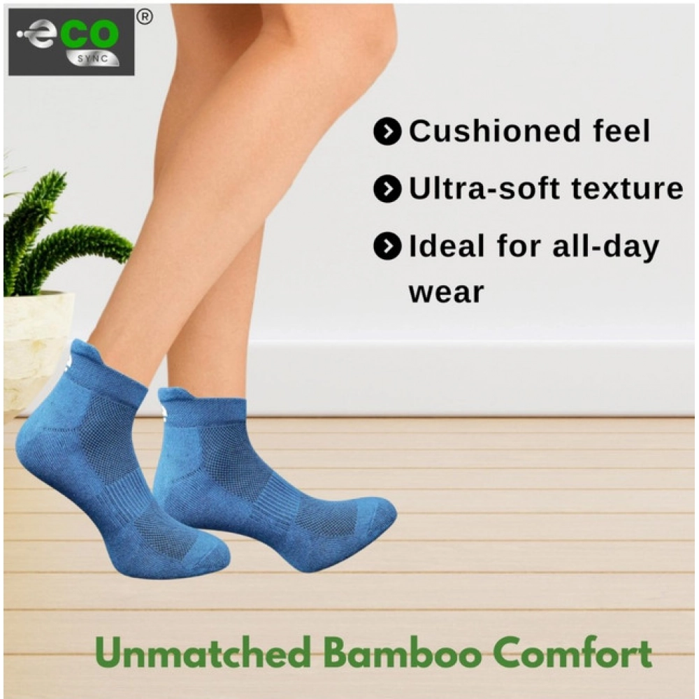 4_Pair Set Unisex Casual Cotton Printed Ankle Length Socks (Multicolor)