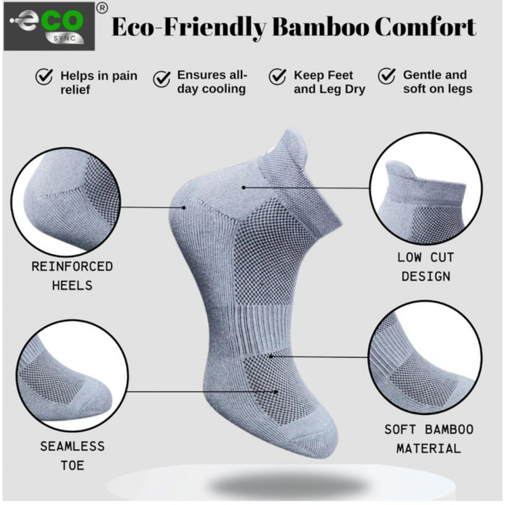 4_Pair Set Unisex Casual Cotton Printed Ankle Length Socks (Multicolor)