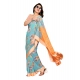 Women's Georgette Printed Saree With Unstitched Blouse 5.5Mtr (Light Blue) Women's Georgette Printed Saree With Unstitched Blouse 5.5Mtr (Light Blue)