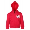 Girl's Fleece Printed Long Sleeves Hoodie Jacket (Magenta)
