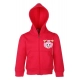 Girl's Fleece Printed Long Sleeves Hoodie Jacket (Magenta)