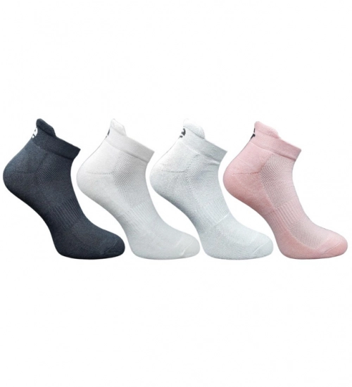 4_Pair Set Unisex Casual Cotton Printed Ankle Length Socks (Multicolor)