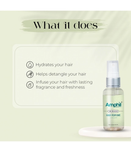 Amphil beauty Mirage Unisex Hair perfume 60 ml | Alcohol Free | Water Based | Paraben Free
