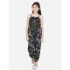 Girl's Rayon Flamingo Print Sleeveless Jumpsuit (Black-Multicolor) Girl's Rayon Flamingo Print Sleeveless Jumpsuit (Black-Multicolor)