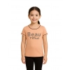 Girl's Cotton Printeded Round Neck T-Shirt (Sandal Beach)