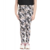 Girl's Cotton Lycra Floral Elasticated Jeggings (Multicolor)