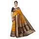 Women's Litchi silk Printed Saree With Unstitched Blouse 5-6 Mtrs (Mustard Yellow) Women's Litchi silk Printed Saree With Unstitched Blouse 5-6 Mtrs (Mustard Yellow)