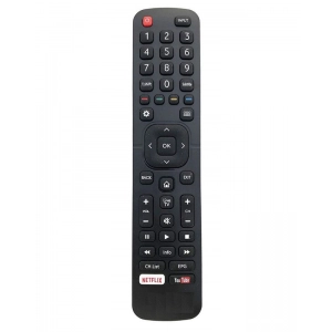 Ecomoye Smart TV Remote No. 214 (No Voice) with YouTube and Netflix, Compatible/Replacement for Vu Smart TV LCD/LED Remote Control, Black (Exactly Same Remote will Only Work)