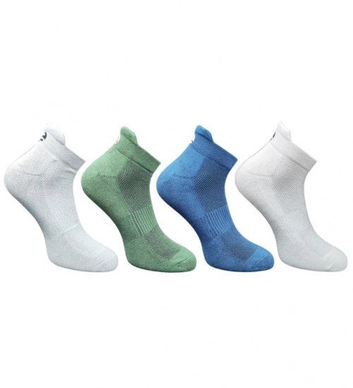 4_Pair Set Unisex Casual Cotton Printed Ankle Length Socks (Multicolor)