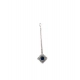 Women's Brass Silver Plated Pendant Set (Blue)