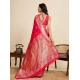 Women's Faux_Banarasi_Silk Woven Saree With Unstitched Blouse 5.5Mtr (Red) Women's Faux_Banarasi_Silk Woven Saree With Unstitched Blouse 5.5Mtr (Red)
