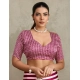 Women's Satin Crepe Printed Saree With Unstitched Blouse 5.5Mtr (Maroon)