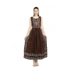 Women's Casual Rayon 3-4th Sleeves Kurti (Brown)