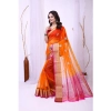 Women's Organza jacquard Embellished Saree With Unstitched Blouse 5.5Mtr (Orange) Women's Organza jacquard Embellished Saree With Unstitched Blouse 5.5Mtr (Orange)