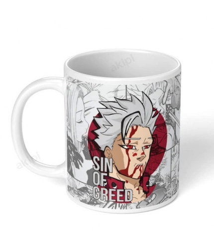 Anime Ban (Sin of Greed) Ceramic Printed Coffee Mug (White)