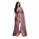 Women's Cotton Printed Saree With Unstitched Blouse 5.5Mtr (Purple)