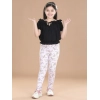 Girl's Cotton Lycra Floral Elasticated Jeggings (Multicolor) Girl's Cotton Lycra Floral Elasticated Jeggings (Multicolor)