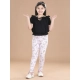 Girl's Cotton Lycra Floral Elasticated Jeggings (Multicolor) Girl's Cotton Lycra Floral Elasticated Jeggings (Multicolor)