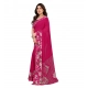 Women's Georgette Printed Saree With Unstitched Blouse 5.5Mtr (Pink)