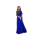 Women's Satin Solid Saree With Unstitched Blouse 5.5Mtr (Blue)