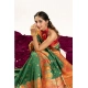 Women's Faux_Banarasi Woven Motifs Saree With Unstitched Blouse 5.5Mtr (Green)