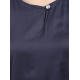 Women's Casual Crepe Sleeveless Jump Suit (Navy Blue)