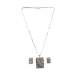 Women's Brass Silver Plated Pendant Set (Multicolor) Women's Brass Silver Plated Pendant Set (Multicolor)