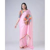 Women's Soft Crepe Silk Printed Ready To Wear Saree With Unstitched Blouse 5.5Mtr (Pink) Women's Soft Crepe Silk Printed Ready To Wear Saree With Unstitched Blouse 5.5Mtr (Pink)