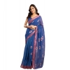 Women's Faux Linen Printed Ready to wear Saree With Unstitched Blouse 5.5Mtr (Blue) Women's Faux Linen Printed Ready to wear Saree With Unstitched Blouse 5.5Mtr (Blue)