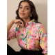 Women's Polyester Floral Half Sleeves Jumpsuit (Multicolor) Women's Polyester Floral Half Sleeves Jumpsuit (Multicolor)