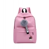 Unisex PU Leather Solid Medium Zipper Backpack (Pink) Unisex PU Leather Solid Medium Zipper Backpack (Pink)