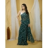 Women's Georgette Printed Saree With Unstitched Blouse 5.5Mtr (Green) Women's Georgette Printed Saree With Unstitched Blouse 5.5Mtr (Green)