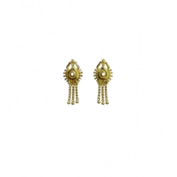 Women's Pack of_2 Brass Gold-Plated Earrings (Gold)
