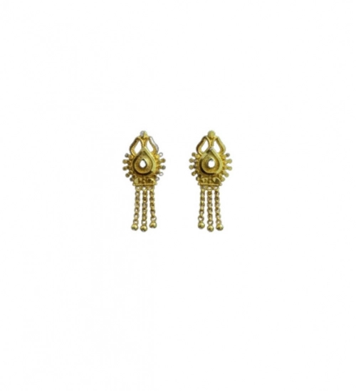Women's Pack of_2 Brass Gold-Plated Earrings (Gold)