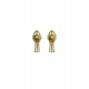 Women's Pack of_2 Brass Gold-Plated Earrings (Gold)